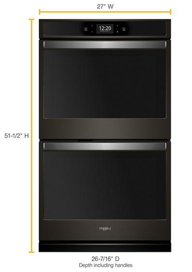 27" Whirlpool 8.6 Cu. Ft. Smart Double Wall Oven With True Convection Cooking - WOD77EC7HV