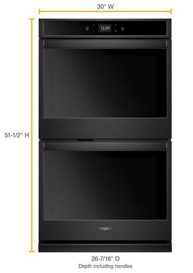30" Whirlpool 10.0 Cu. Ft. Smart Double Wall Oven With Touchscreen - WOD51EC0HB
