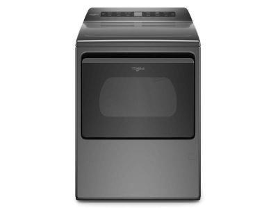 27" Whirlpool 7.4 Cu. Ft. Smart Top Load Electric Dryer In Chrome Shadow - YWED6120HC