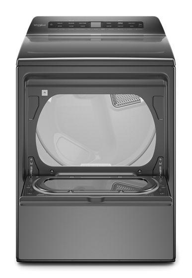 27" Whirlpool 7.4 Cu. Ft. Smart Top Load Electric Dryer In Chrome Shadow - YWED6120HC