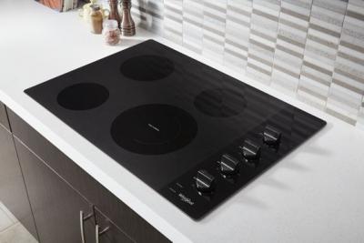 30" Whirlpool Electric Ceramic Glass Cooktop With Dual Radiant Element - WCE55US0HB