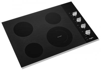 30" Whirlpool Electric Ceramic Glass Cooktop with Dual Radiant Element - WCE55US0HS