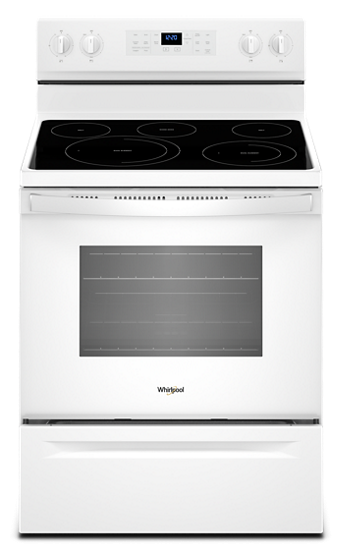 30" Whirlpool 5.3 Cu. Ft. Freestanding Electric Range With Fan Convection Cooking - YWFE550S0HW