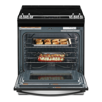 30" Whirlpool 4.8 Cu. Ft. Electric Range With Frozen Bake Technology In Stainless Steel - YWEE515S0LS