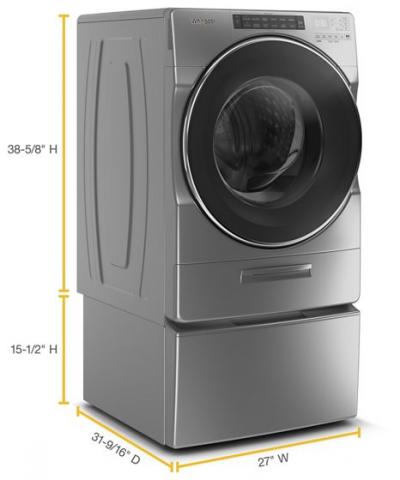 Whirlpool WFW6620HC 27 5.2 Cu. Ft. I.E.C. Closet Depth Front Load W