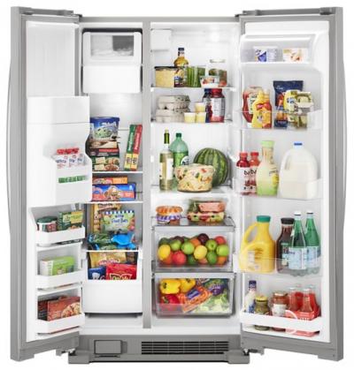 36" Whirlpool 25 Cu. Ft. Side-by-Side Refrigerator - WRS335SDHM