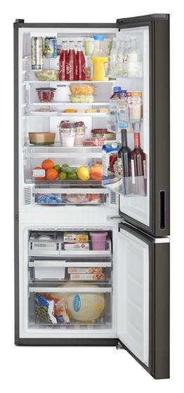 24" Whirlpool 12.9 Cu. Ft. Wide Bottom Freezer Refrigerator In Black Stainless - WRB543CMJV