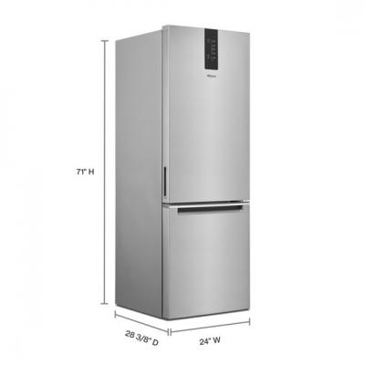 24" Whirlpool 12.9 Cu. Ft. Bottom Freezer Refrigerator - WRB533CZJZ