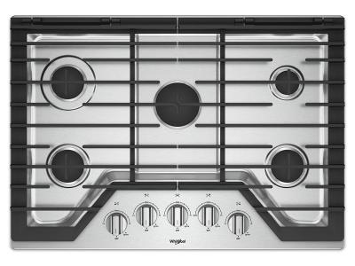 30" Whirlpool Gas Cooktop in Stainless Steel With 5 Burners - WCG77US0HS