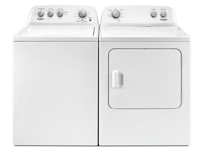 Whirlpool 4.4 cu. ft.Top Load Washer And Top Load 7.0 cu. ft. Electric Dryer - WTW4855HW-YWED4850HW