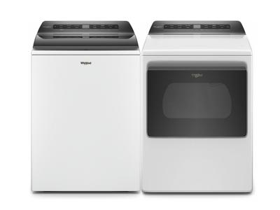 27" Whirlpool 5.5 Cu. Ft. Top Load Washer And 7.4 Cu. Ft. Top Load Electric Dryer - WTW6120HW-YWED6120HW