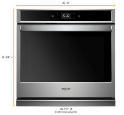 30" Whirlpool 5.0 Cu. Ft. Smart Single Wall Oven With Touchscreen - WOS51EC0HS