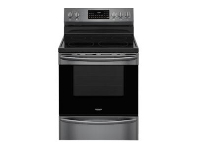 30" Frigidaire Gallery 5.7 Cu. Ft. Freestanding Electric Range With Air Fry In Black Stainless Steel - GCRE306CAD