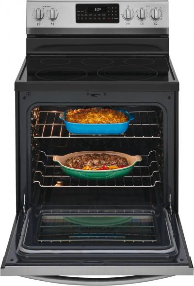 30" Frigidaire Gallery 5.7 Cu. Ft. Freestanding Electric Range With Air Fry In Stainless Steel - GCRE306CAF