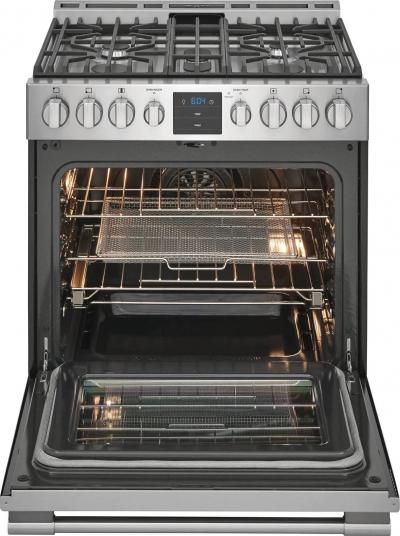 30" Frigidaire Professional 5.6 Cu. Ft. Front Control Gas Range with Air Fry - PCFG3078AF