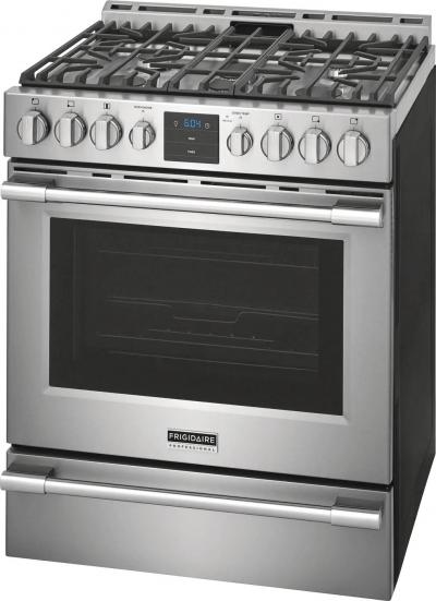 30" Frigidaire Professional 5.6 Cu. Ft. Front Control Gas Range with Air Fry - PCFG3078AF