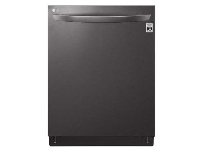 24" LG Top Control Wi-Fi Enabled Dishwasher With TrueSteam And 3rd Rack In Black Stainless Steel - LDTS5552D