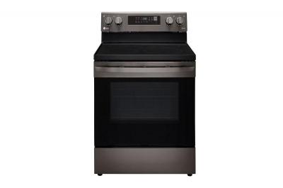 30" LG 6.3 Cu. Ft. Smart Wi-Fi Enabled Fan Convection Electric Range With Air Fry And EasyClean In Black Stainless Steel - LREL6323D