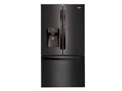 36" LG 28 cu.ft Matte Black French Door Refrigerator With Door-in-Door - LFXS28566M