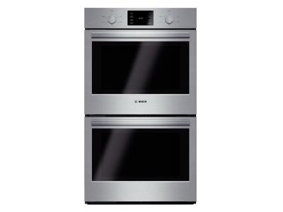 30" Bosch 500 Series Double Wall Oven In Stainless Steel - HBL5551UC