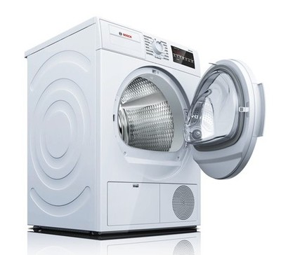24" Bosch 4 Cu. Ft. 300 Series Compact Condensation Dryer In White - WTG86400UC