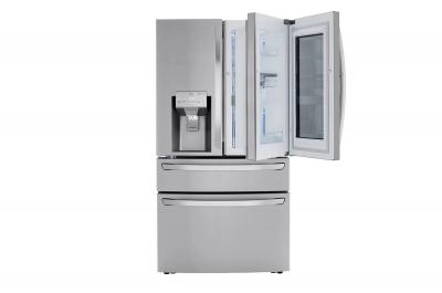 36" LG 23 Cu. Ft. Smart Wi-fi Enabled Instaview Door-in-Door Counter-Depth Refrigerator With Craft Ice Maker - LRMVC2306S