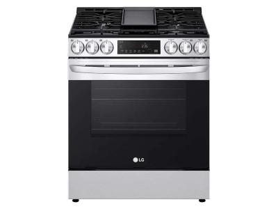 30" LG 5.8 Cu. Ft. Smart Wi-Fi Enabled Fan Convection Gas Slide-in Range - LSGL5833F
