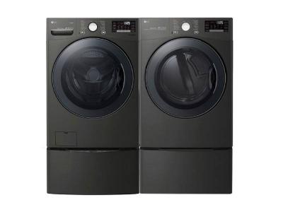 27" LG 5.2 cu.ft. Ultra Large Capacity Washer and 7.4 cu.ft. Smart Wi-Fi Enabled Electric Dryer - WM3800HBA-DLEX3900B