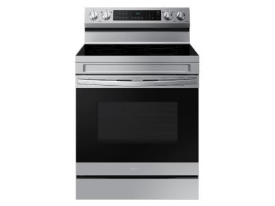 30" Samsung 6.3 Cu. Ft. Freestanding Electric Range With Air Fry And Wi-fi In Stainless Steel - NE63A6511SS