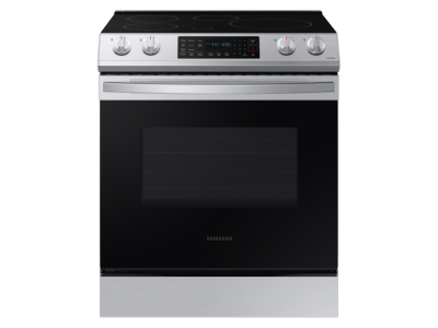 30" Samsung 6.3 Cu. Ft. Slide-in Induction Range with Fan Convection and Air Fry - NE63B8411SS/AC