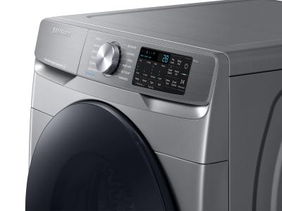 27" Samsung 5.2 Cu. Ft. Smart Front Load Washer With Steam and Super Speed Wash in Platinum - WF45B6300AP/US