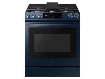 30" Samsung 6.0 Cu. Ft. Slide-in Gas Range with 22K Double Burner - NX60A8711QN/AA